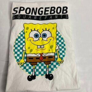 Nikelodeon SpongeBob SquarePants White Short Sleeve Tshirt Adult Medium